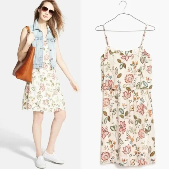 MADEWELL‎ Floral Overlay Dress - Picture 1 of 10